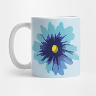 lovely beautiful blue colored flower pattern Mug